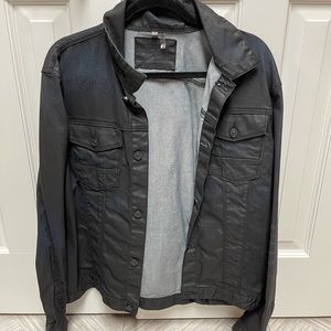 7 for all mankind coated denim jacket